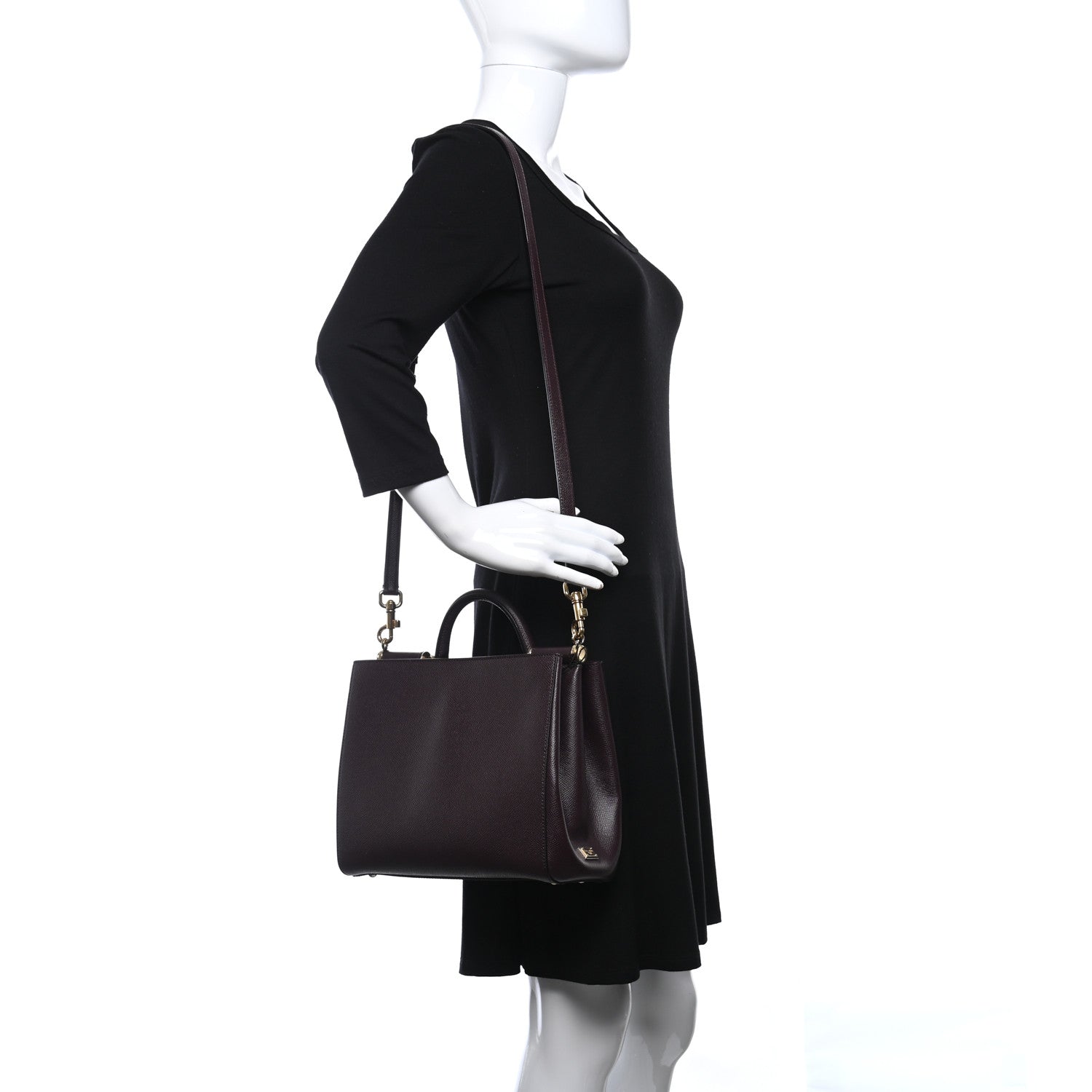 Dolce & Gabbana Dauphine Miss Sicily Shopper Tote Mosto 2 of 8