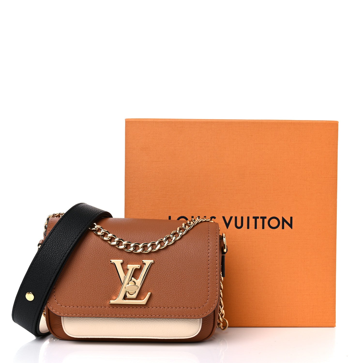 Louis Vuitton Grained Calfskin Lockme Tender Chataigne Brown 8 of 8