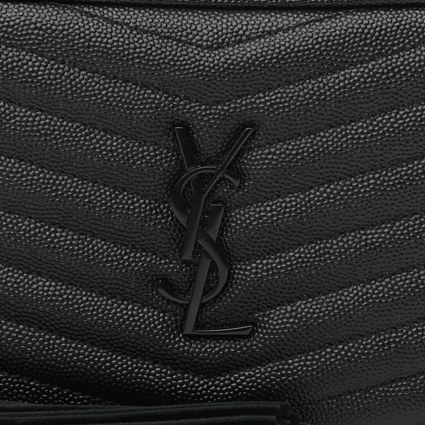 Grain De Poudre Matelasse Monochrome Monogram Mini Lou Camera Bag Black