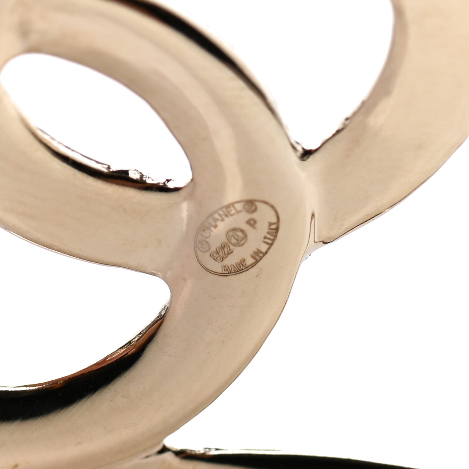 Chanel Metal CC Heart Coco In Love Hoop Earrings Gold 3 of 6