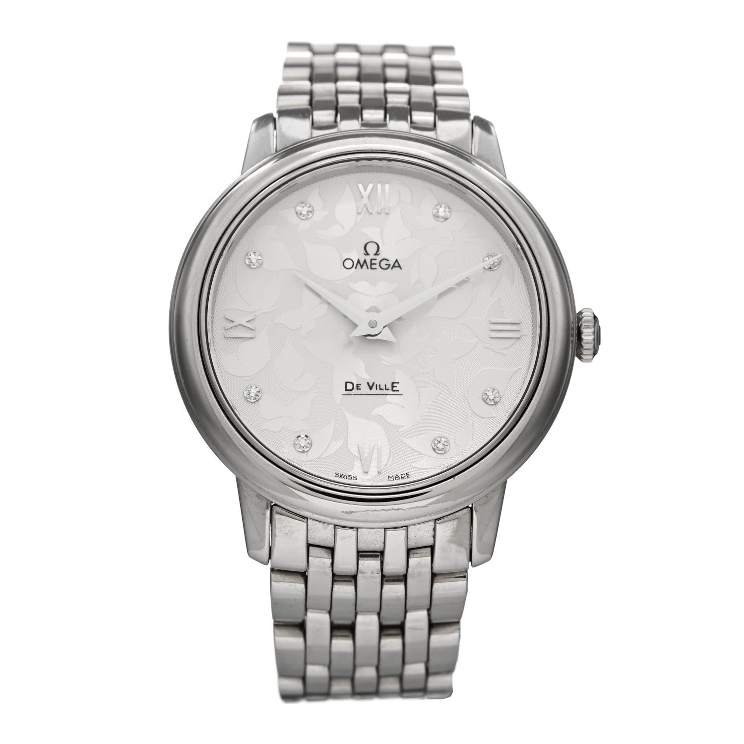 Omega Stainless Steel Diamond 33mm De Ville Prestige Butterfly Quartz Watch 424.10.33.60.52.001 1 of 4