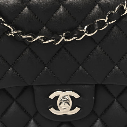 Chanel Lambskin Quilted Medium Double Flap Black 8 of 10