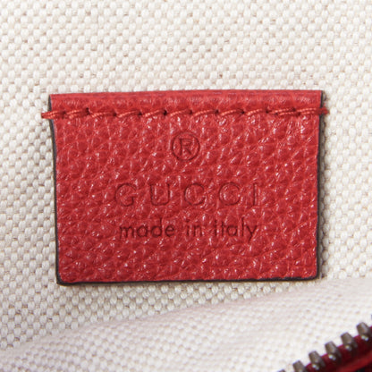 Gucci Grained Calfskin Small Logo Belt Bag Hibiscus Red 8 of 9
