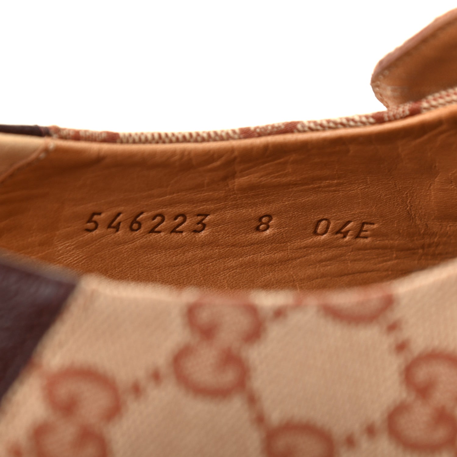 Gucci GG Monogram Goatskin Web Mens Horsebit Loafers 8 Beige Ruggine Light Brown 8 of 8