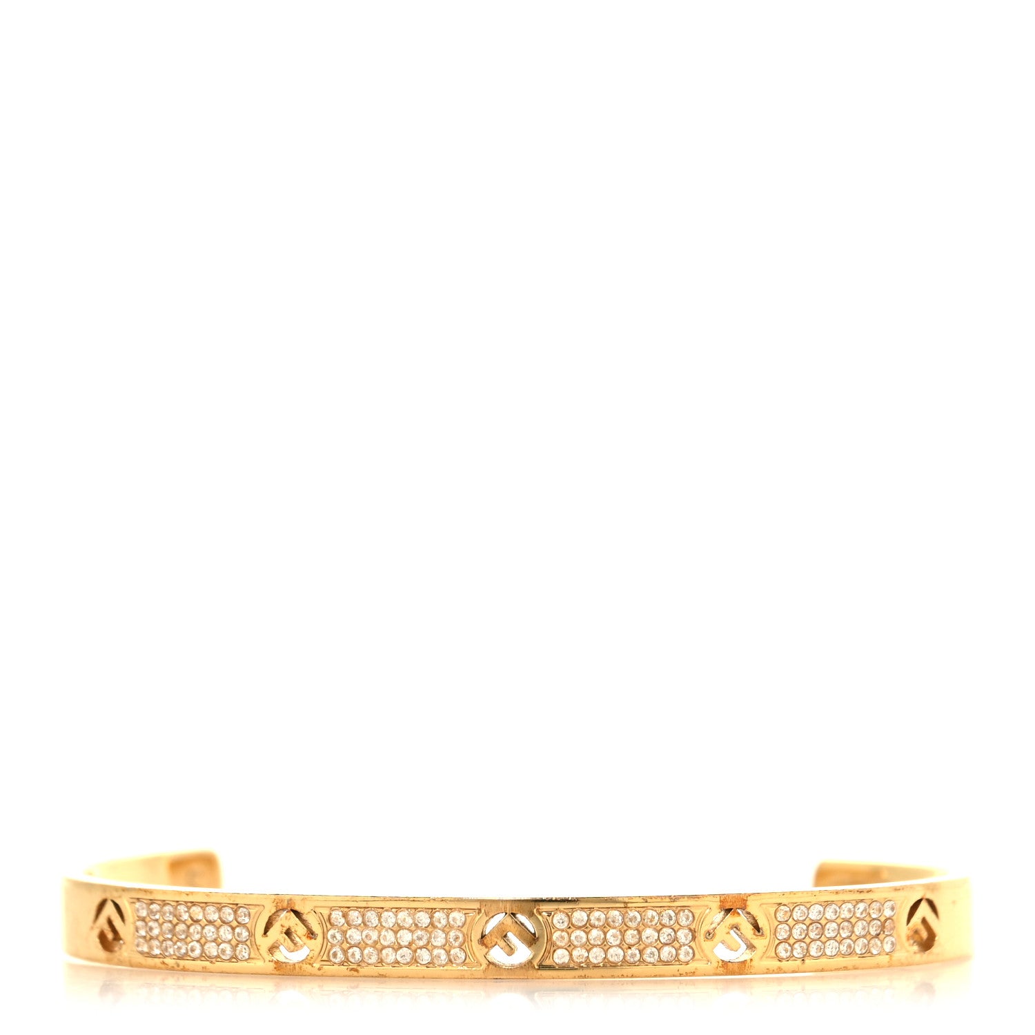 Fendi Metal Crystal F is Fendi Bracelet S Gold 1835031 – FASHIONPHILE