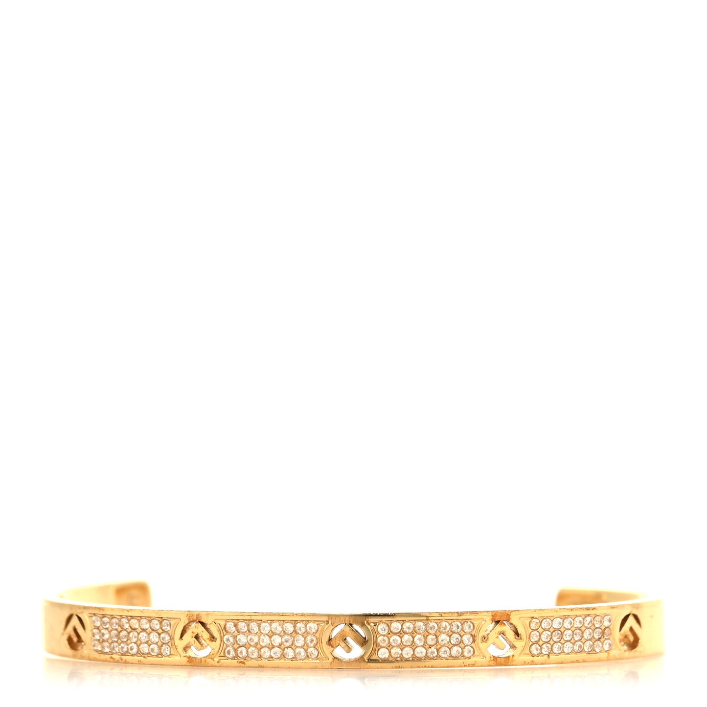Metal Crystal F is Fendi Bracelet S Gold