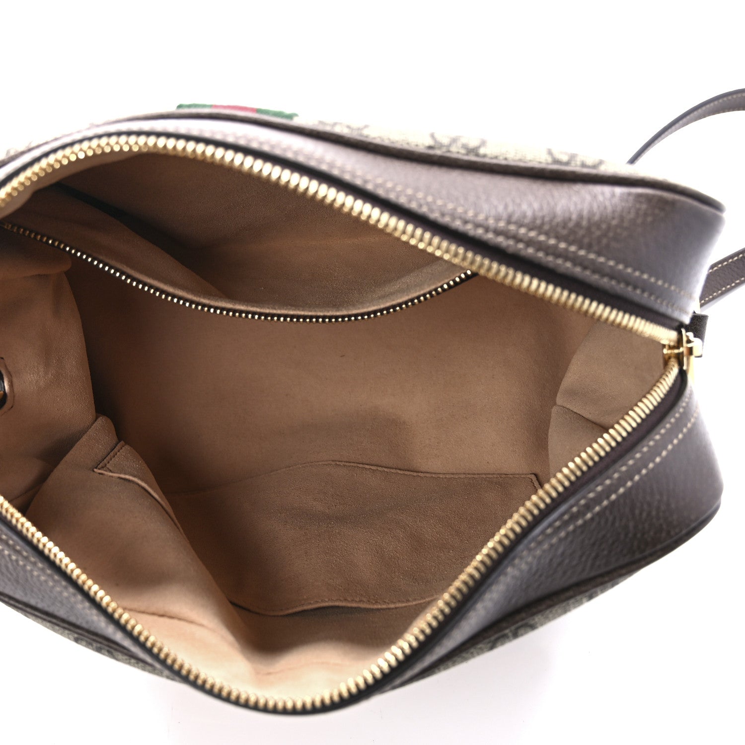 Gucci GG Supreme Monogram Web Small Ophidia Shoulder Bag Brown 5 of 12