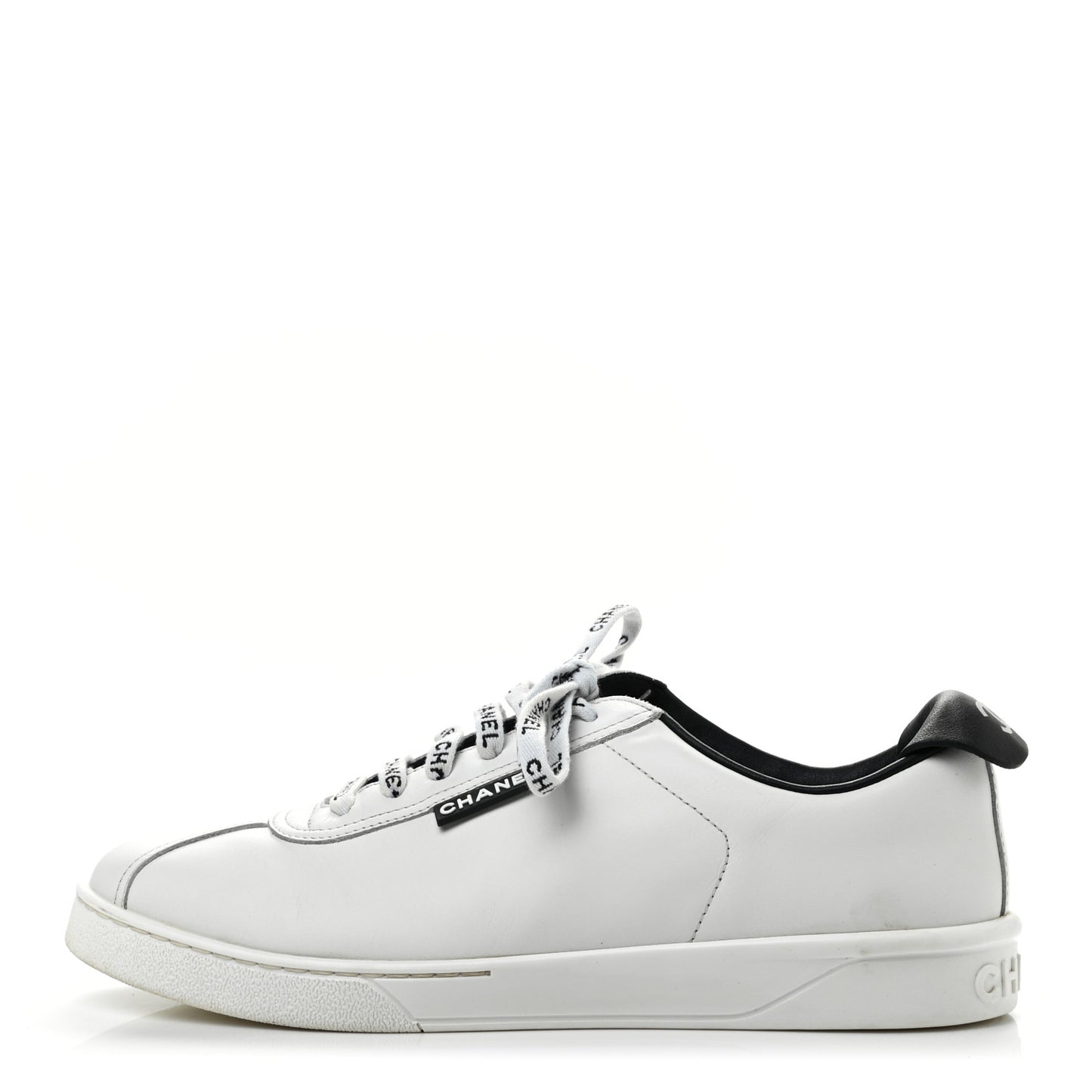 Calfskin CC Womens Sneakers 40 White