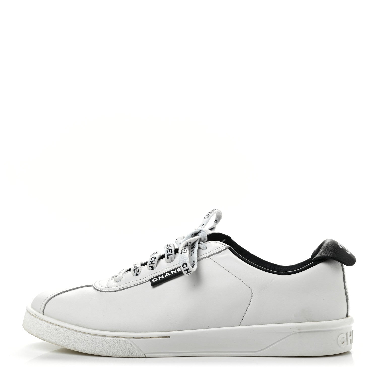 Chanel Calfskin CC Womens Sneakers 40 White 1 of 7