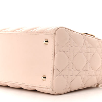 Christian Dior Lambskin Cannage Medium Lady Dior Light Pink 10 of 20