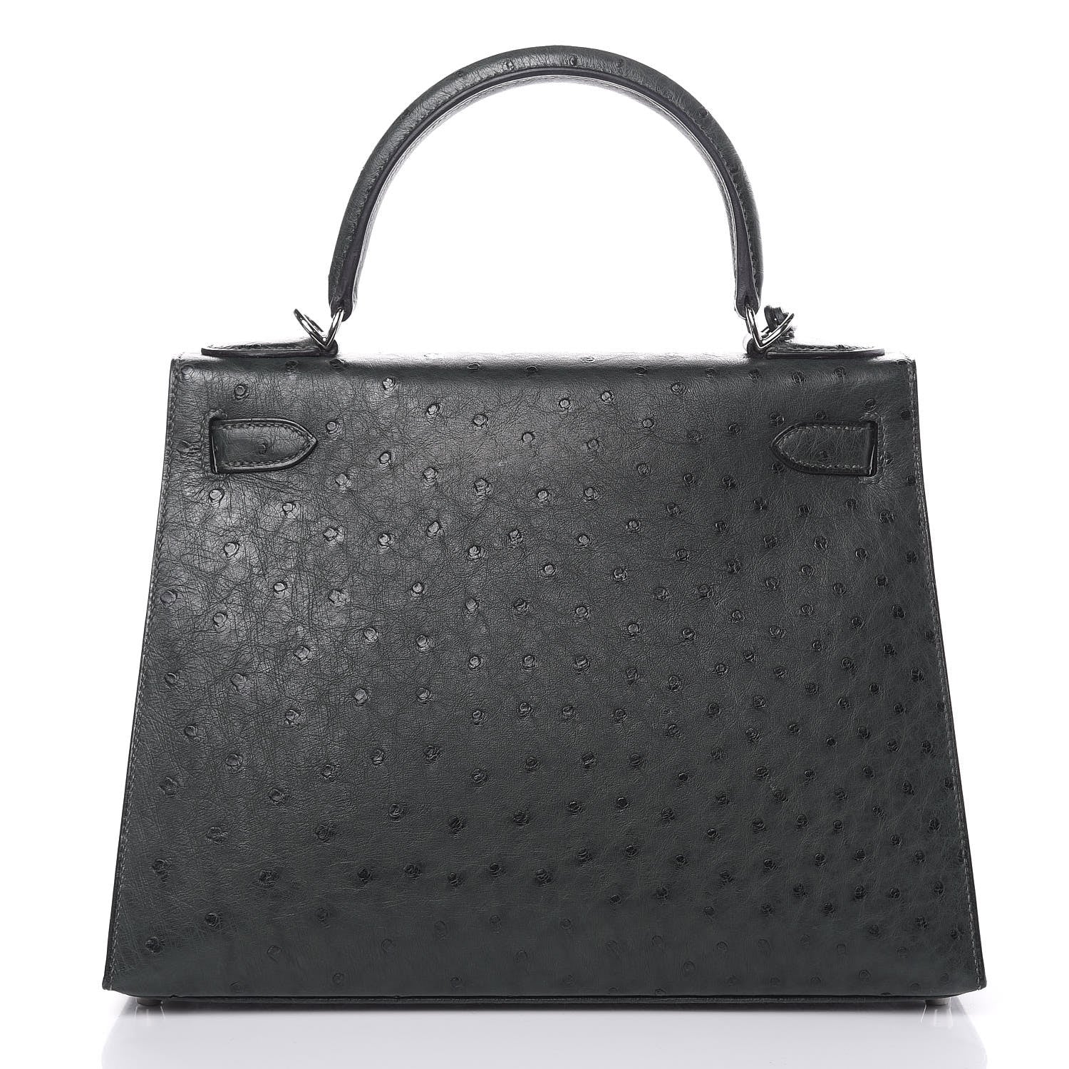 Hermes Ostrich Kelly Sellier 28 Vert Titien 4 of 33