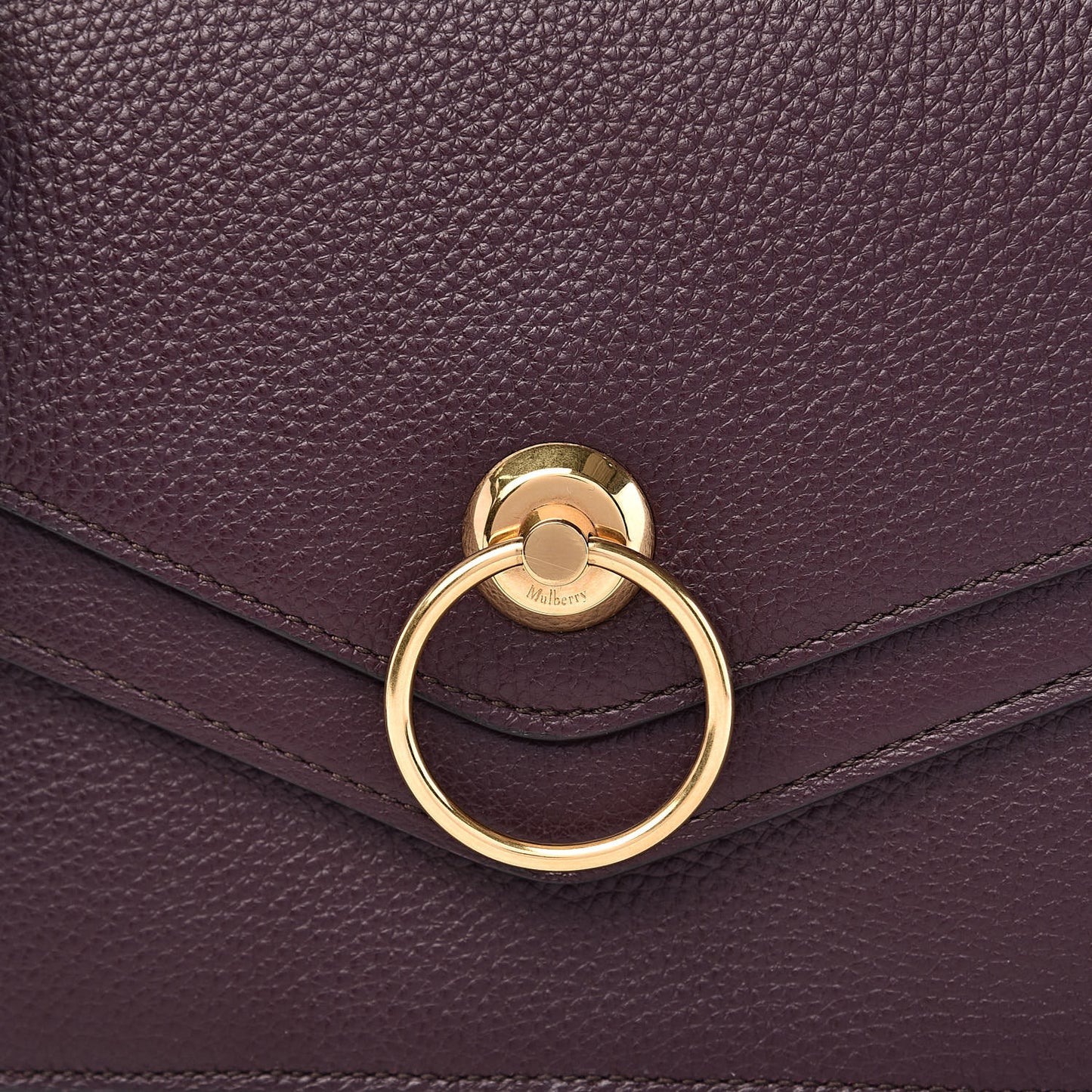 Small Classic Grain Harlow Satchel Oxblood