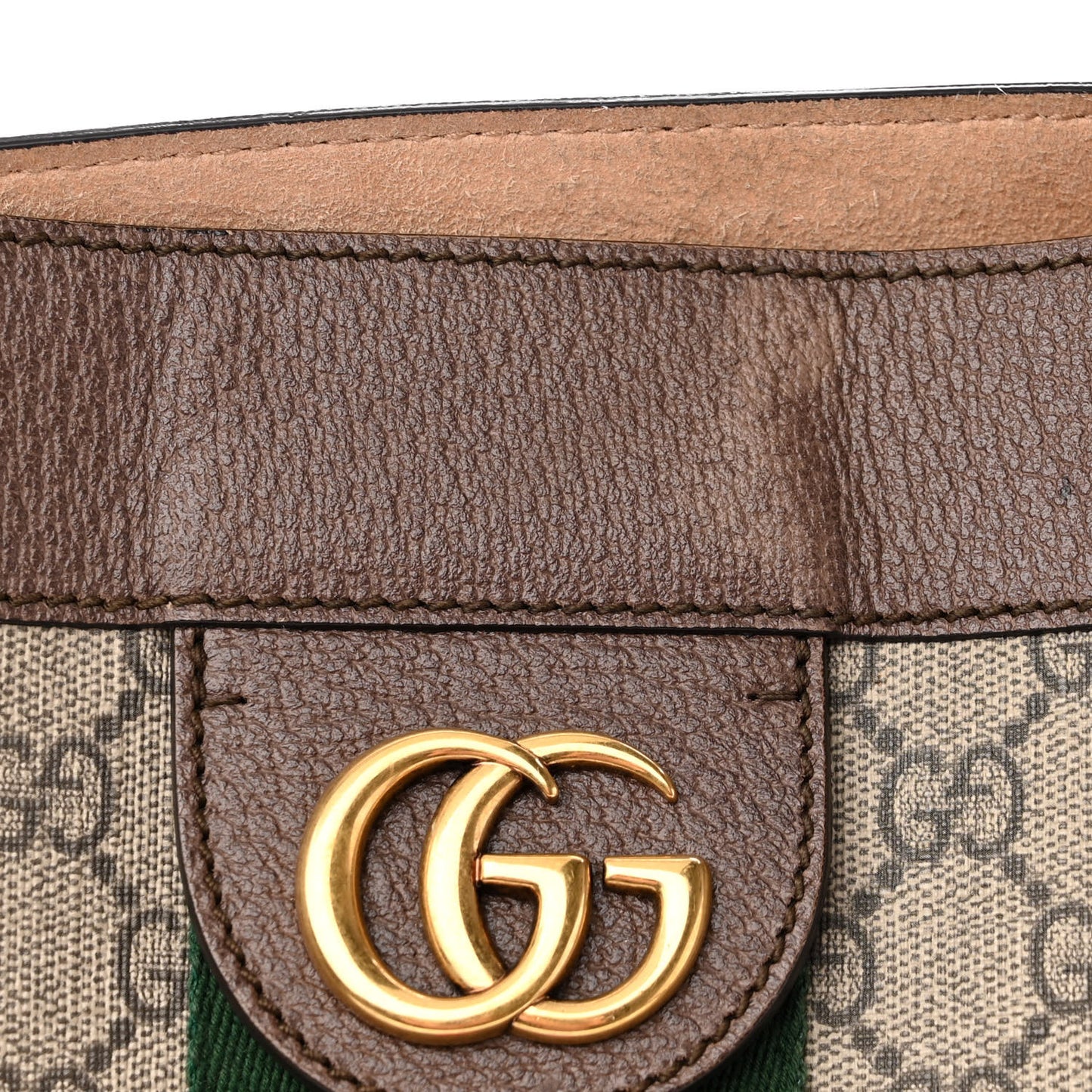 GG Supreme Monogram Web Ophidia Tote Brown