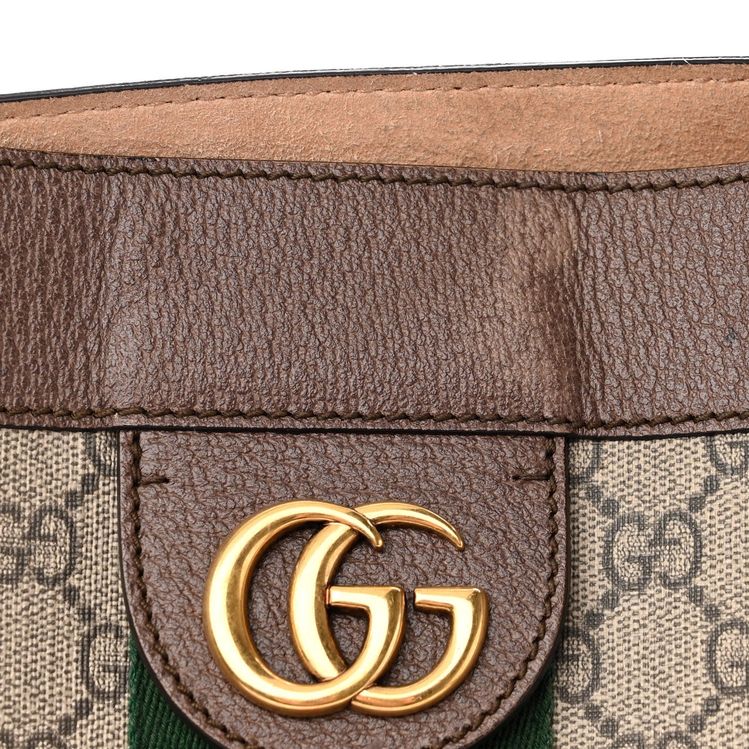 Gucci GG Supreme Monogram Web Ophidia Tote Brown 16 of 17