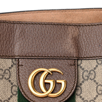 Gucci GG Supreme Monogram Web Ophidia Tote Brown 16 of 17
