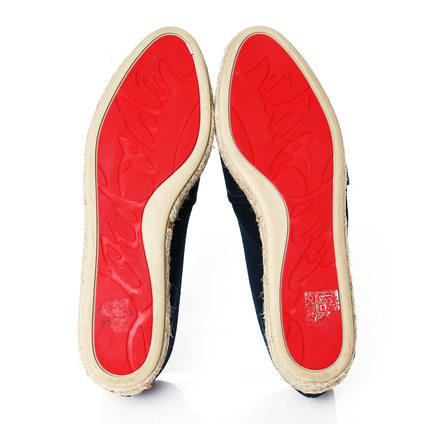 Canvas Lougalia Appliquéd Cario Loubi Flat Espadrilles 37 Version Blue