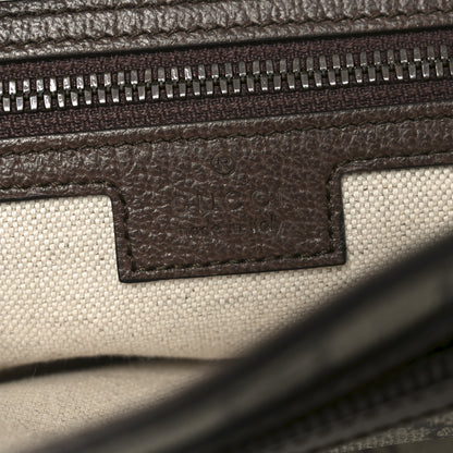 Gucci Tender GG Supreme Monogram Textured Dollar Calfskin Ophidia Messenger Bag Beige Ebony Dark Brown 6 of 11