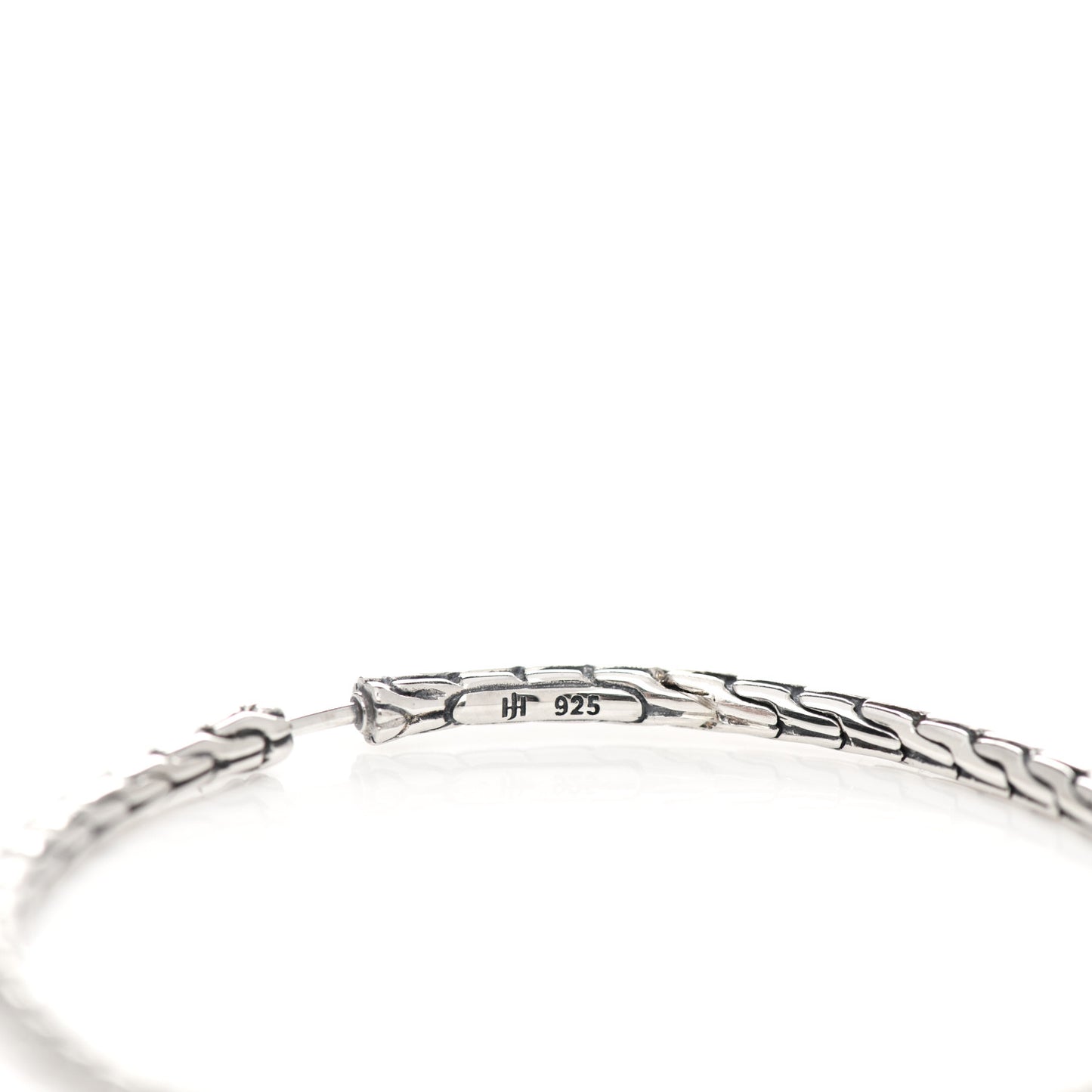 Sterling Silver Large Classic Chain Hoop Earrings