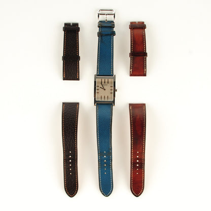 Hermes Stainless Steel Epsom 25mm Tandem Quartz Watch Blue Jean 5 of 12