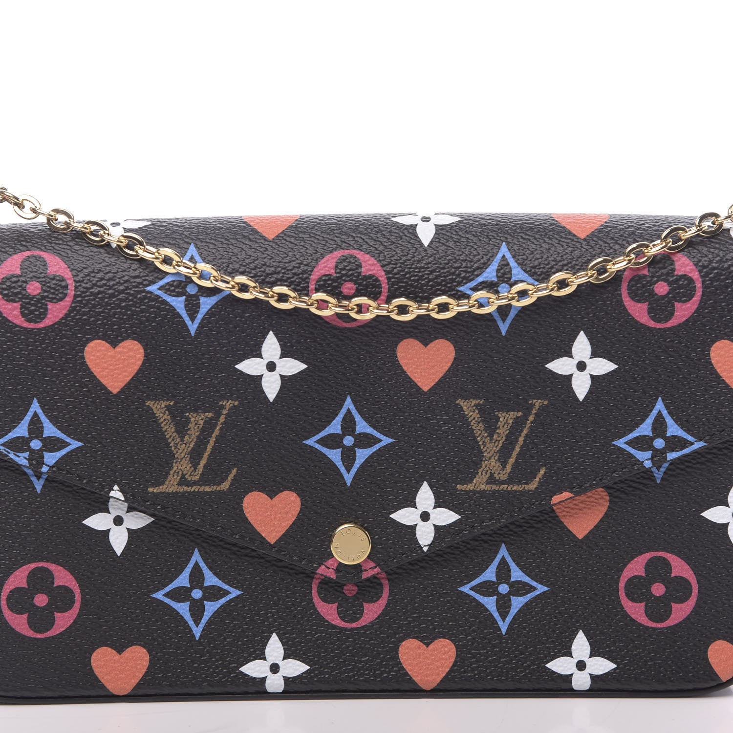 Louis Vuitton Game On Felicie Chain Wallet Black 10 of 11