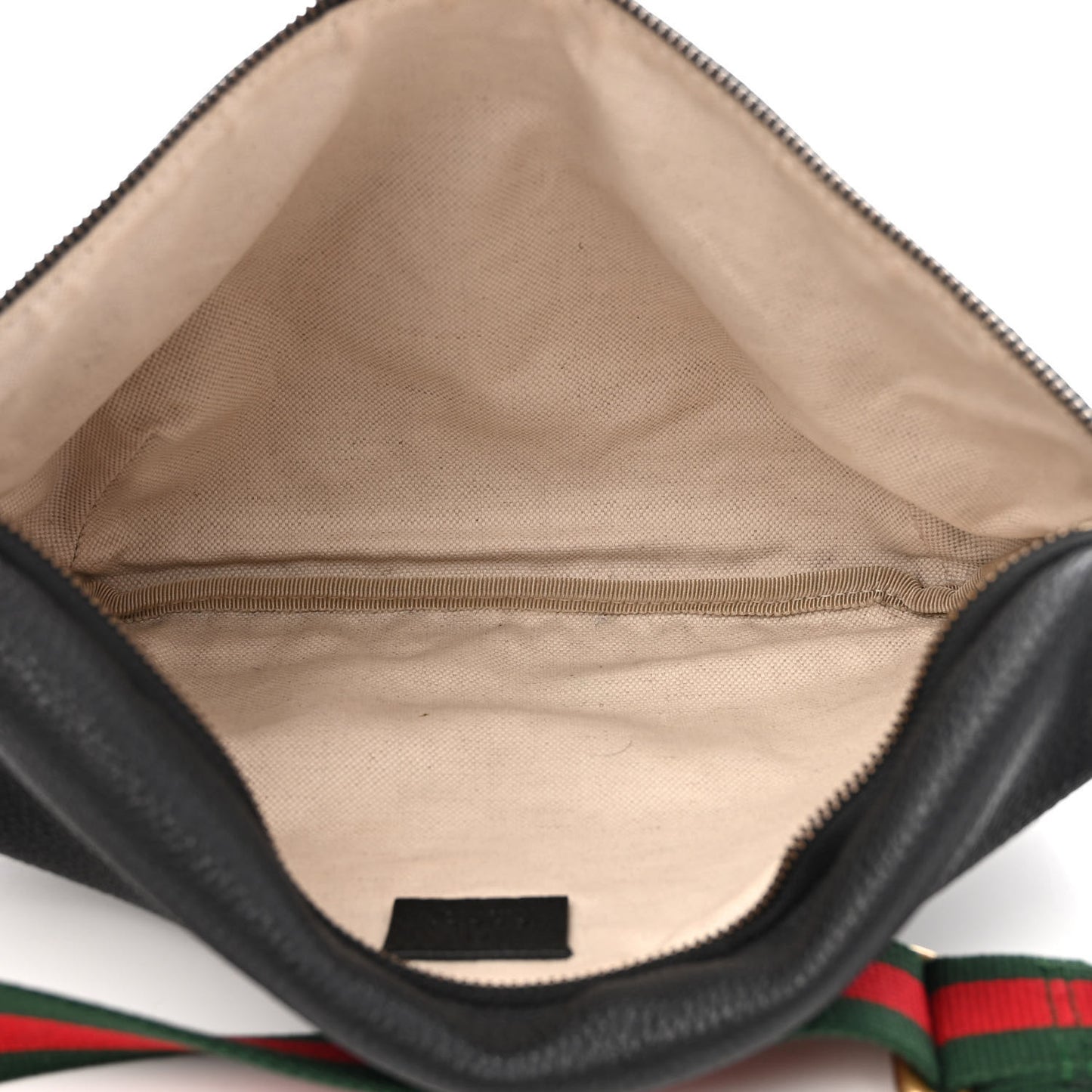 Grained Calfskin Logo Belt Bag Black