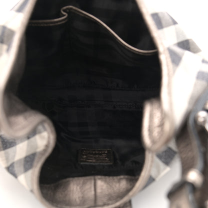 Burberry Shimmer Check Brooke Hobo Silver 5 of 12