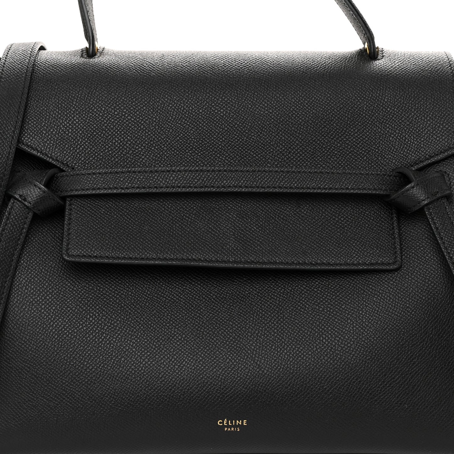 Grained Calfskin Mini Belt Bag Black