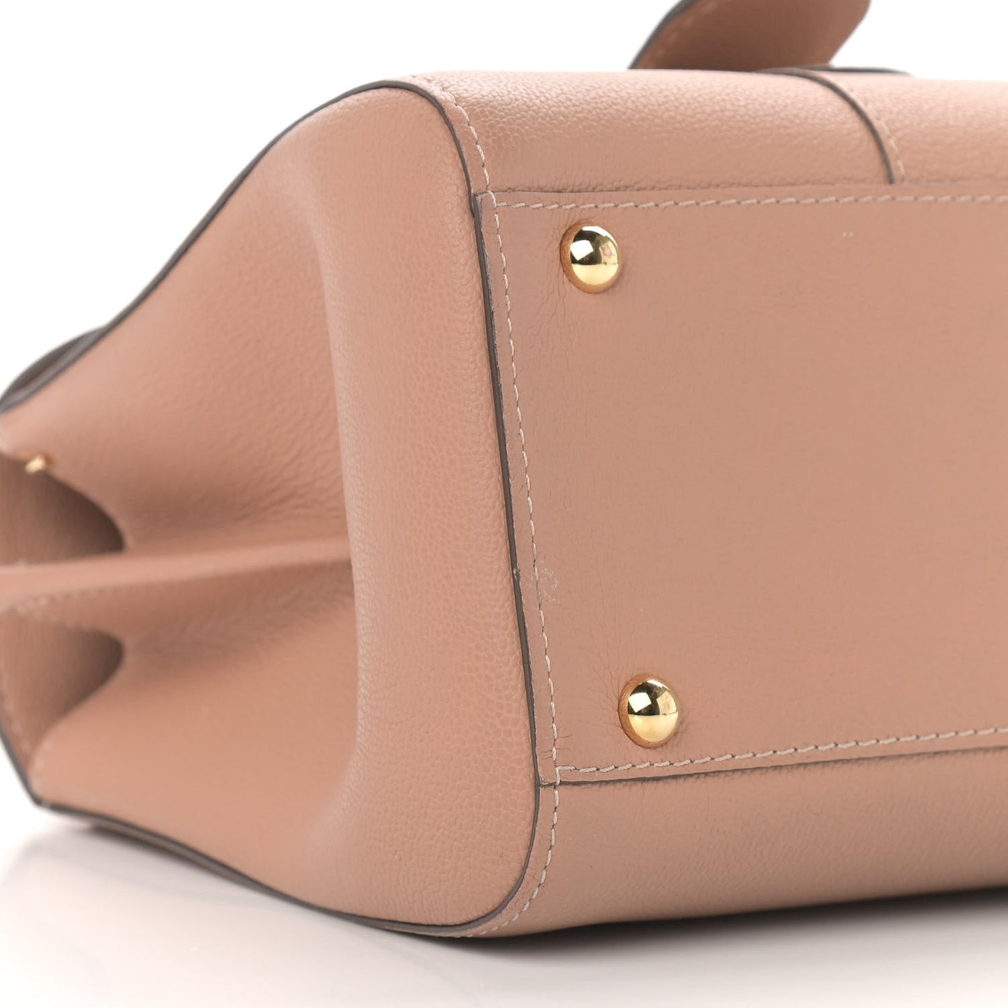 Grained Calfskin Mini Brillant Satchel Nude