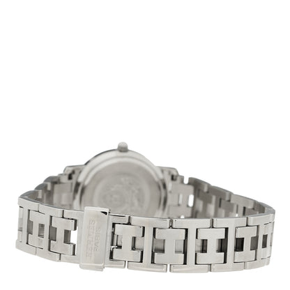 Hermes Stainless Steel Pink Mother of Pearl 24mm Clipper Quartz Watch 3 of 4