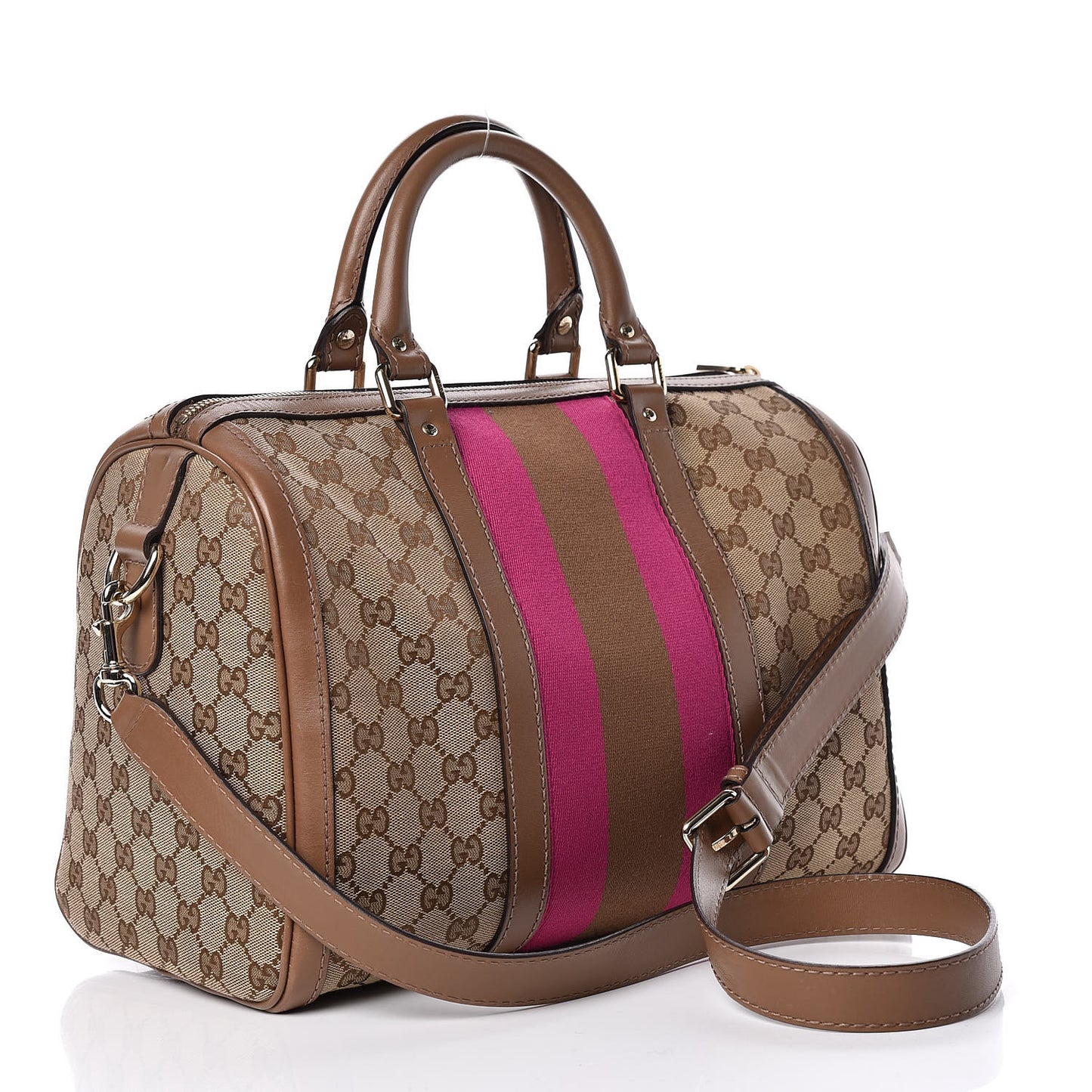 Monogram Vintage Web Medium Boston Maple Brown