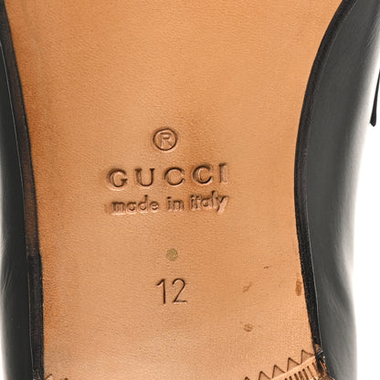 Gucci Calfskin Web Interlocking G Mens Tassel Loafers 12 Black 8 of 10