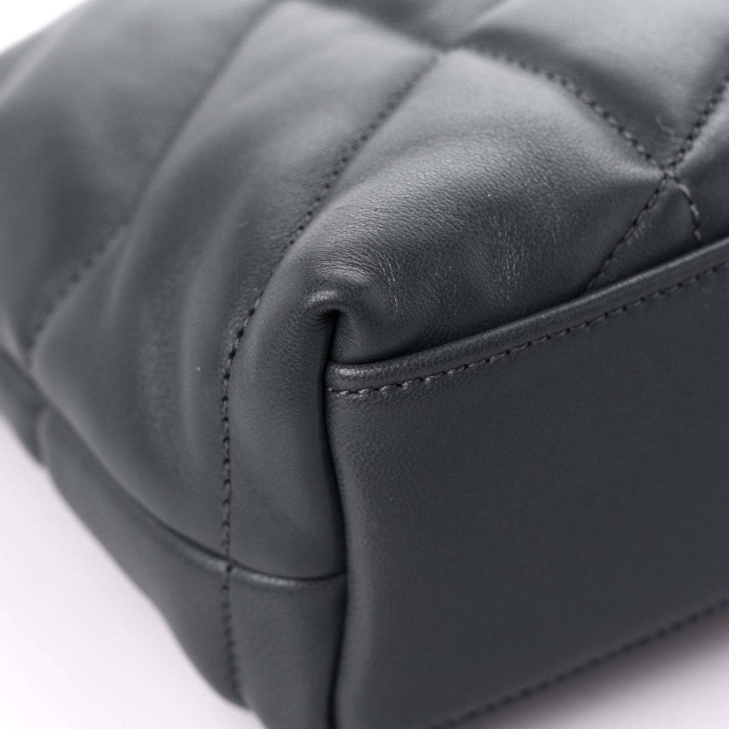 Lambskin Quilted Toy Loulou Puffer Monogram Chain Satchel Storm