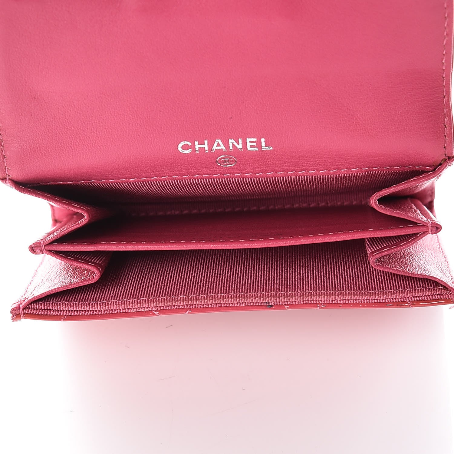 Chanel Patent Quilted Card Holder Pink 5 of 13
