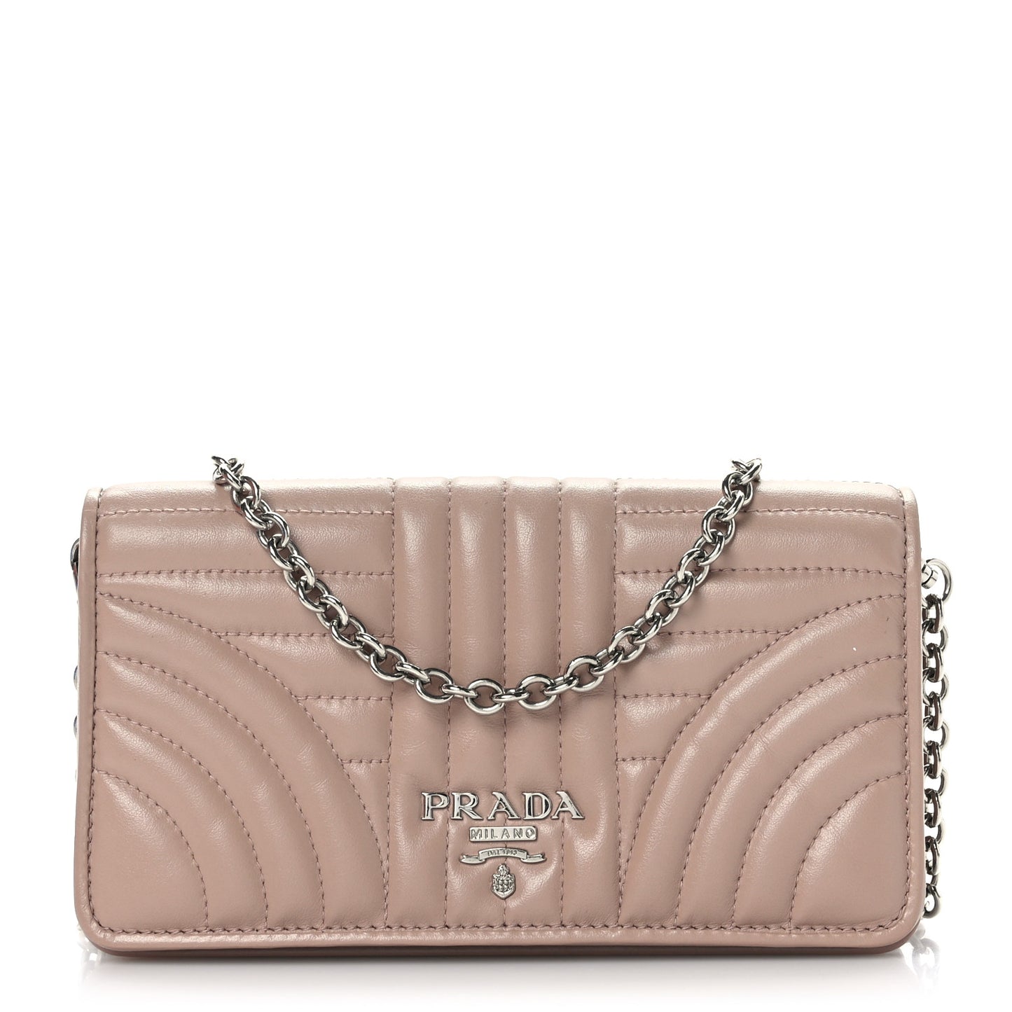 Soft Calfskin Impunture Diagramme Chain Wallet Cipria