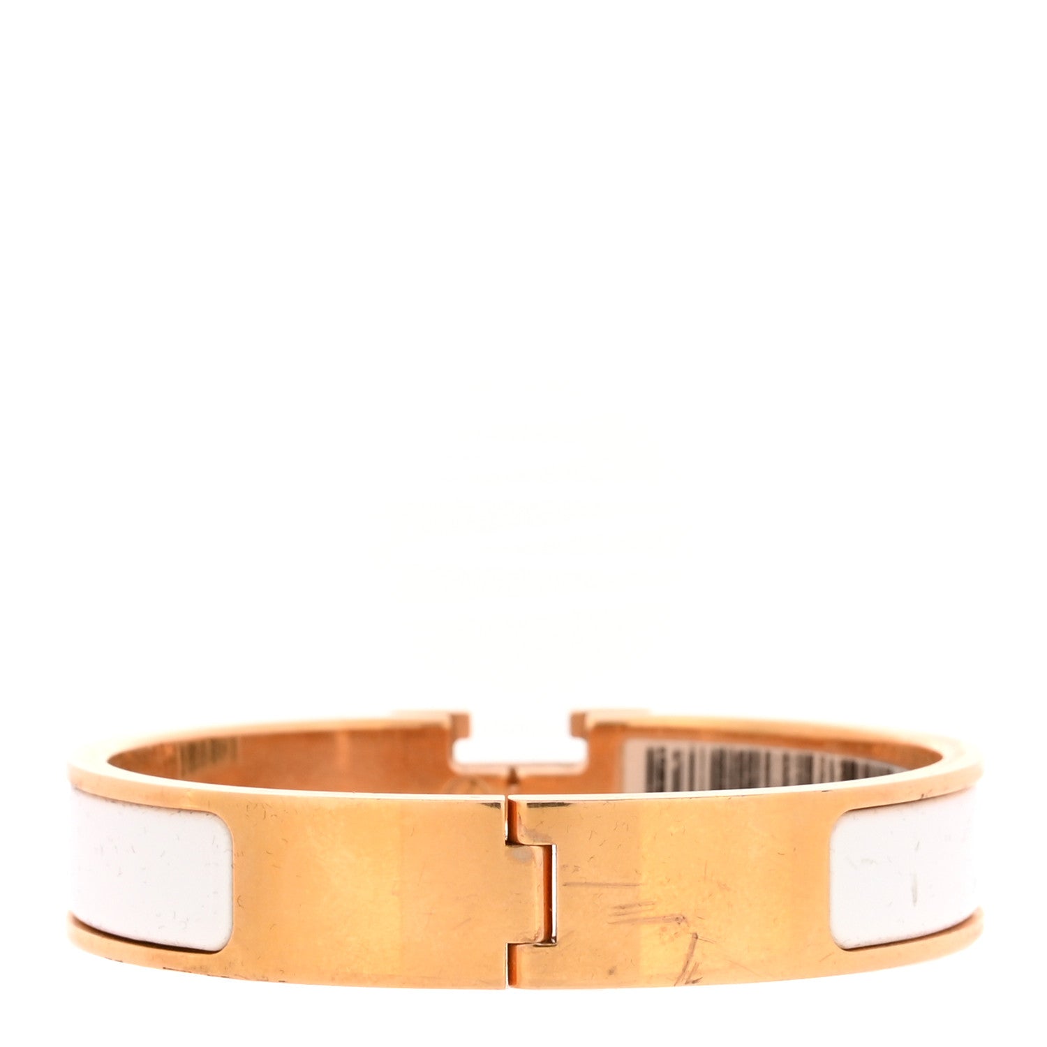 Hermes Enamel Narrow Clic Clac H Bracelet PM White 3 of 5