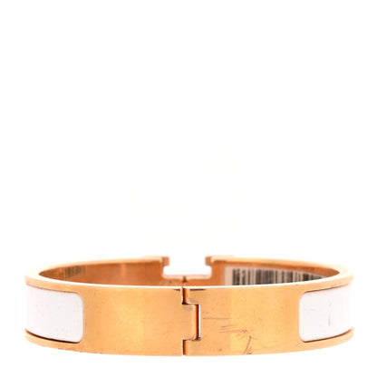 Hermes Enamel Narrow Clic Clac H Bracelet PM White 3 of 5