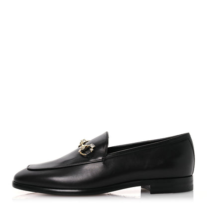 Gucci Malaga Kid Crystal Horsebit Womens Jordaan Loafers 38 Black 1 of 10