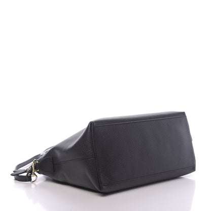 Gucci Dollar Calfskin GG Charm Dome Satchel Black 3 of 9
