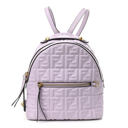 Fendi Nappa FF 1974 Embossed Mini Backpack Anemone 2 of 13