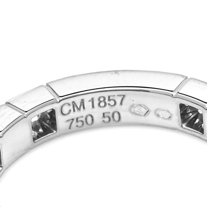 Cartier 18K White Gold Diamond Lanieres Half Eternity Band Ring 50 5.25 4 of 5