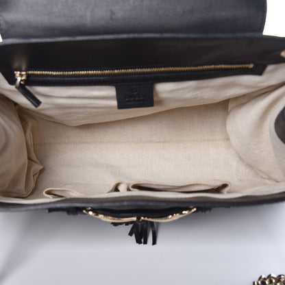 Gucci Guccissima Large Emily Chain Shoulder Bag Black 5 of 17
