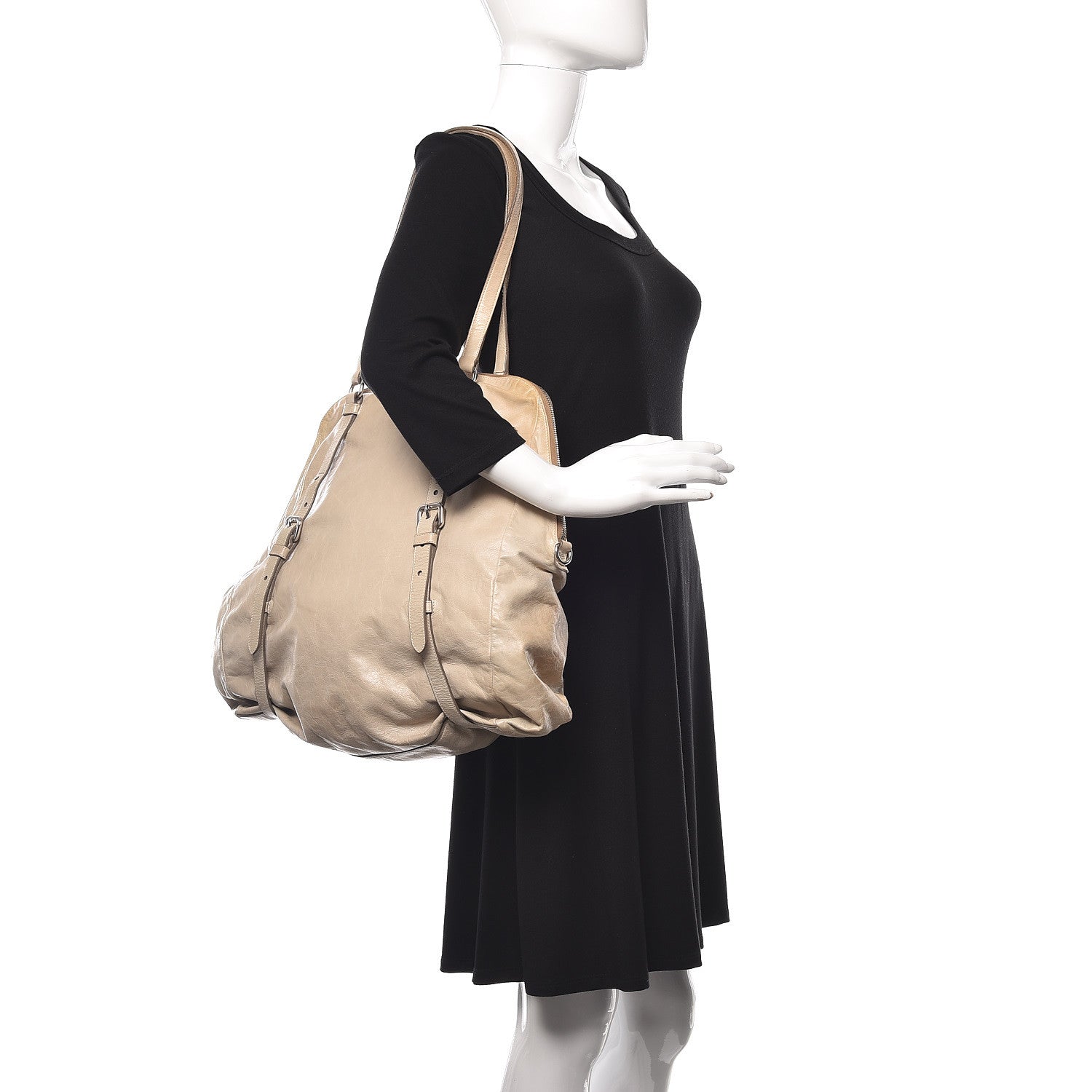 Prada Nappa New Look Tote Beige 2 of 16