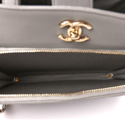 Chanel Caviar Quilted Small Business Affinity Shopping Bag Grey 7 of 13