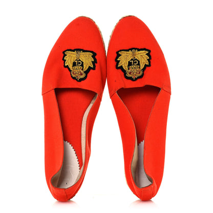 Christian Louboutin Olana Canvas Galia Flat Espadrilles 39 Orange 7 of 13