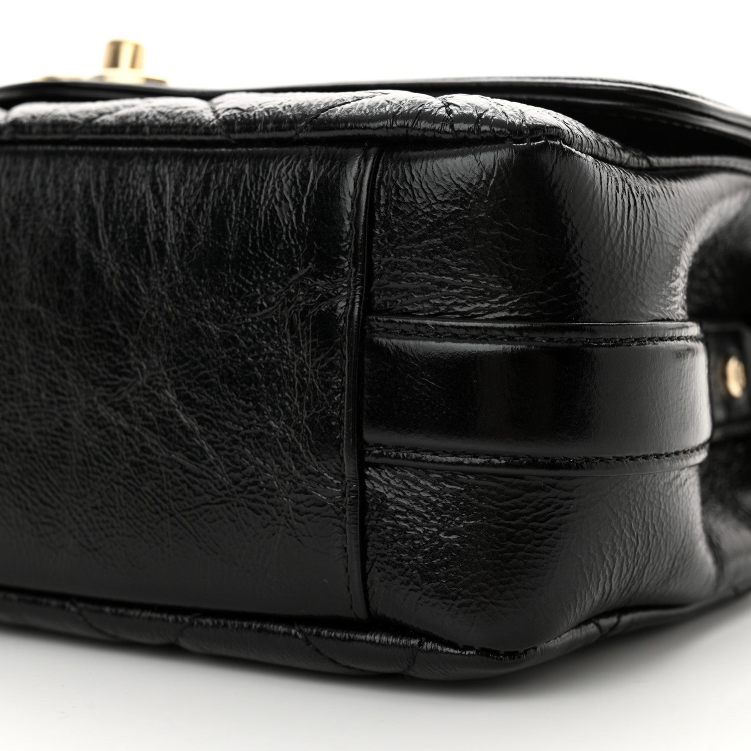 Chanel Crumpled Glazed Lambskin Quilted Small Flap Black 10 of 11
