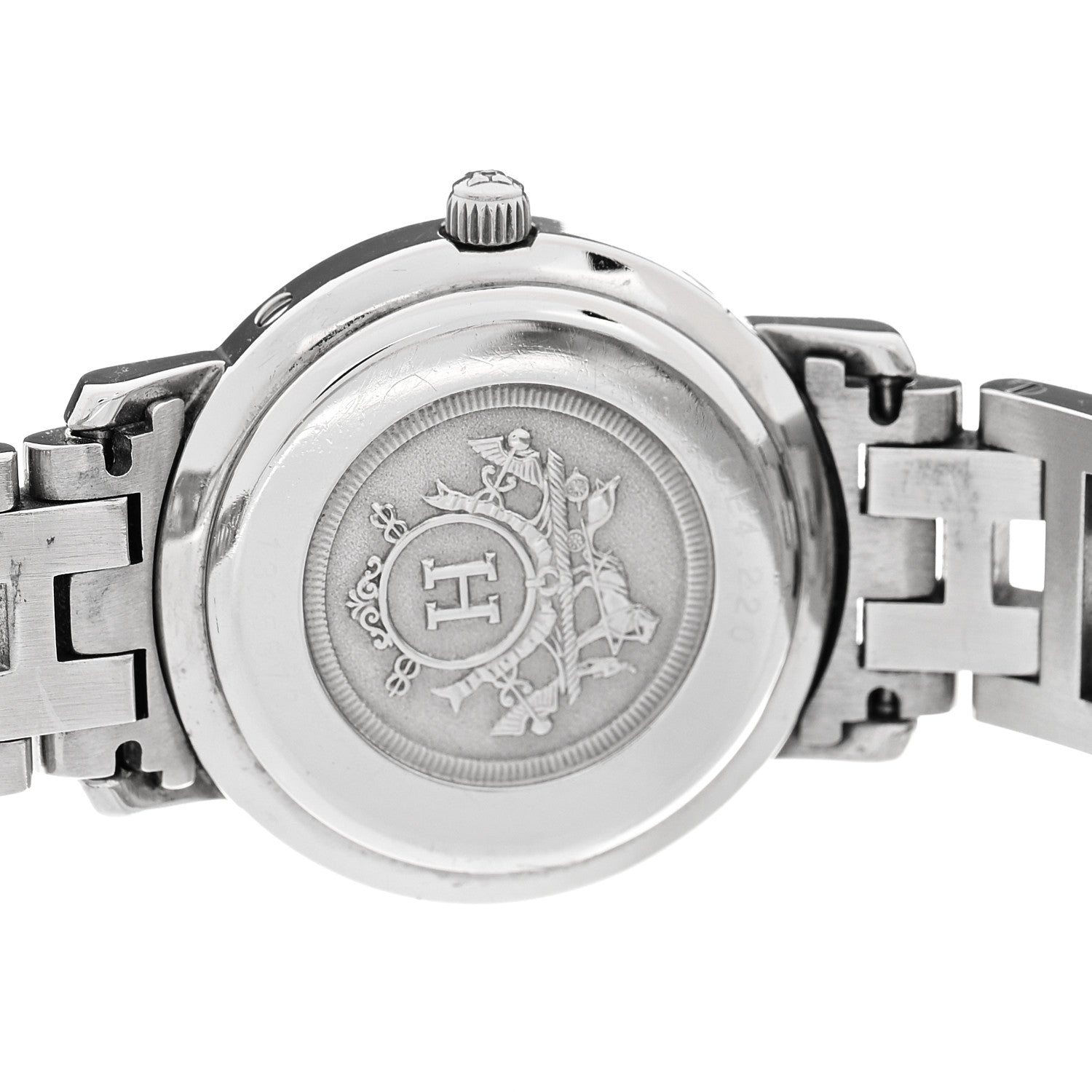 Hermes Stainless Steel 24mm Clipper Quartz Watch Gold 4 of 5