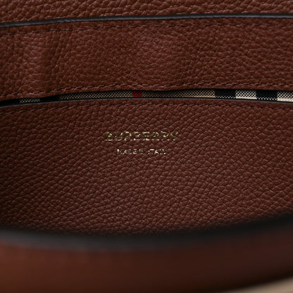 Burberry Calfskin Vintage Check Note Crossbody Bag Tan 6 of 9