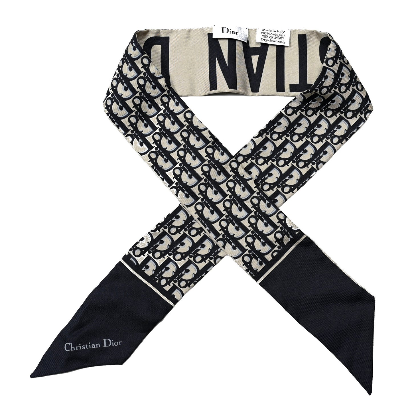 Silk Oblique Mitzah Scarf Blue