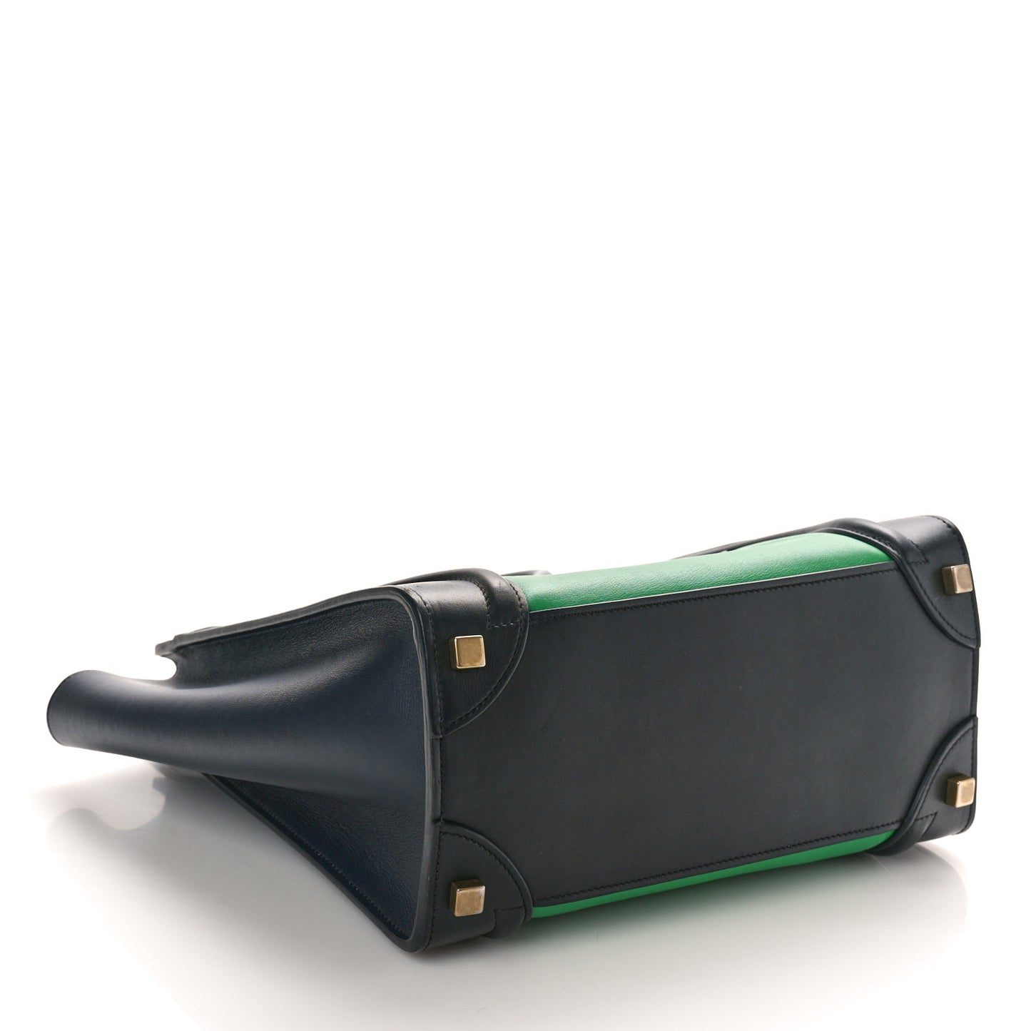 Smooth Calfskin Micro Bi-Color Luggage Grass