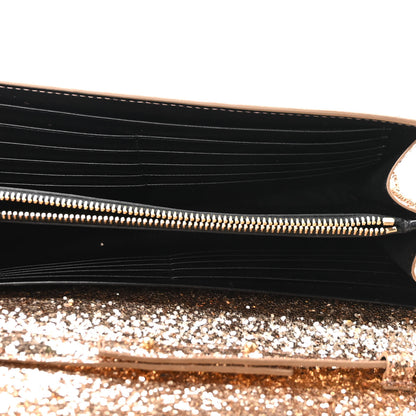 Saint Laurent Glitter Galactica Monogram Chain Wallet Platino 4 of 8